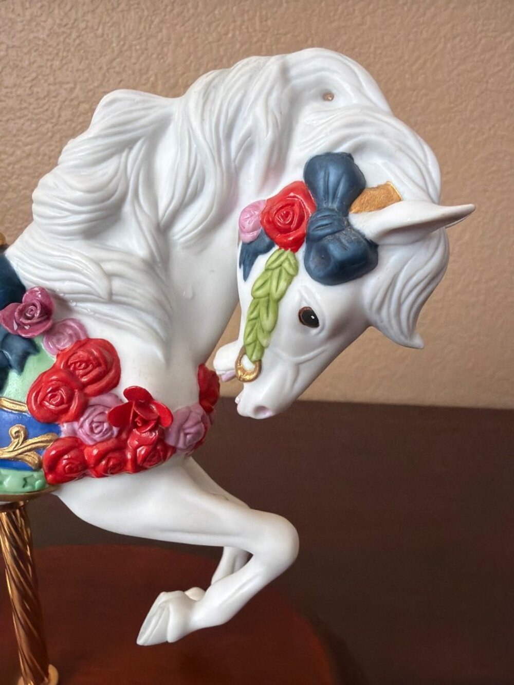 1988 Franklin Mint Carousel Enchantment Lynn Lupetti Porcelain Horse - No Box - Picture 9 of 14